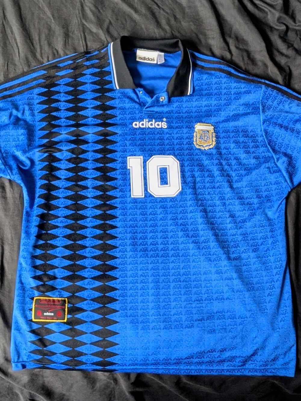 Adidas Men’s Blue Argentina #10 Maradona Soccer Jersey